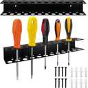 Screwdriver Holder Wall Mount with 23 Holes, 12.6" Long, Heavy Duty Hand Tool Box Organizer Holders Rack Storage Peg Board for Screw Driver Pliers for Garage Workshop Shed (No Screwdriver Included)