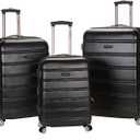 Rockland Melbourne Hardside Expandable Spinner Wheel Luggage, Champagne, 3-Piece Set (20/24/28)