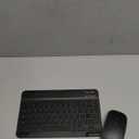 TECURS Bluetooth Keyboard and Mouse Combo for iPad - Rechargeable Wireless Keyboard & Mouse with 7-Color Backlit Compatible with iPad 10th/9th/8th Gen, iPad Pro/Air/Mini, iPhone15/14/13 Pro, Black