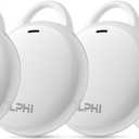 Air Tracker Tags-4 Pack: Bluetooth Tracker Works with Apple Find My (iOS Only), Key Tags and Smart Tag Locator for Luggage, Backpack, Suitcases, Pets, Replaceable Battery(White)
