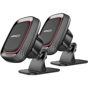 [2 Pack] Magnetic Phone Holder for Car, APPS2Car [Super Strong Magnet] Phone Mount for Car, Dashboard Magnetic Car Phone Holder Mount with Strong VHB Adhesive Mounting, Compatible with iPhone, Samsung