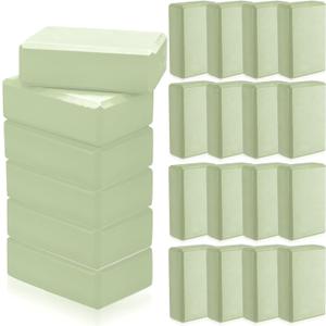 Outus 20 Pcs Yoga Blocks Bulk 9 x 6 x 3 Inch High Density Bricks to Improve Strength Flexibility Balance Soft Non Slip Gymnastic Blocks for Yoga Sports(Light Green)