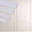 Peel and Stick Accent Wall Molding, 9.8FT x 1.57IN Self-Adhesive Chair Rail Trim for Interior Decoration (Primed White)