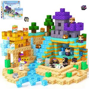 Magnetic Blocks Board Games Chess Set, Magnetic Tiles Building Blocks Kids Classroom Must Haves Montessori Education Sensory Magnet Cubes Toys, Toddler Birthday Gift for 3+ Year Old Boys Girls. (Color-7)