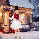 9 Pcs Snowman Costume Kit Christmas Costume Kit Snowman Skirt Hat Carrot Nose Scarf Gloves (Kid)