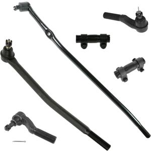 TRQ Inner and Outer Driver and Passenger Side Tie Rod Set 6 Piece Compatible with 92-02 Ford E-250 Econoline; 03-06 Ford E-250; 92-98 Ford E-350 Econoline; 99-05 Ford E-350 Super Duty