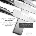 Premium Magnetic Knife Strip for Wall no Drilling  12 Inch Stainless Steel Magnetic Knife Holder with Neodymium Magnet Strong Adhesive Tape - Lightweight Kitchen Magnet Knife Bar
