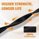 HOXWELL Rubber Bungee Cords with Hooks, 100% EPDM Bungee Cord with 150% Max Stretch, 15", 21", 31" (20 Pack) Heavy Duty Bungee Straps for Securing Tarps, Canvases, Cargo, Motorcycle, Weatherproof
