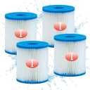 Type I Filter Cartridge for Pools, Replacement Filters Cartridge for 58093,for Summer Waves, for 300/330 Gal/H Filter Pumps (4 Pack)