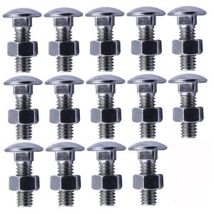 28 Pcs Stainless Bumper Bolts & Nuts Compatible with Chevrolet Chevy II El Camino Malibu Chevelle 1964-1972 (Rear Front Bumper Bolt kit Replace 4A00080-A),14 Bolts & 14 Nuts