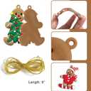 5 x Quacc 8 PCS Fun Christmas Gingerbread Man Ornaments for Xmas Tree Decoration, Soft Pliable Gingerbread People with String, Hanging Xmas Gingerbread Decorations for Holiday Party Gift