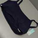 Hugcurve Adjustable Sports Bra Square Neck Wireless Padded Yoga Workout Tops (XX-Large, Twilight Blue)