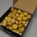 100 Pack Pure Beeswax Tealight Candles | Natural Unscented Beeswax Candles in Bulk, Clean Burning, Yellow