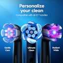 Oral-B Rechargeable Electric Toothbrush, iO3 Limited Deep Clean, 3 Cleaning Modes, Visual Pressure Sensor to Protect Gums, 2 Brush Heads, Travel Case, ICY Blue