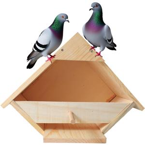 Weatherproof Cedar Dove Nesting Box - Outdoor Handmade Bird House with Triangular Entry | Attracts Mourning Doves