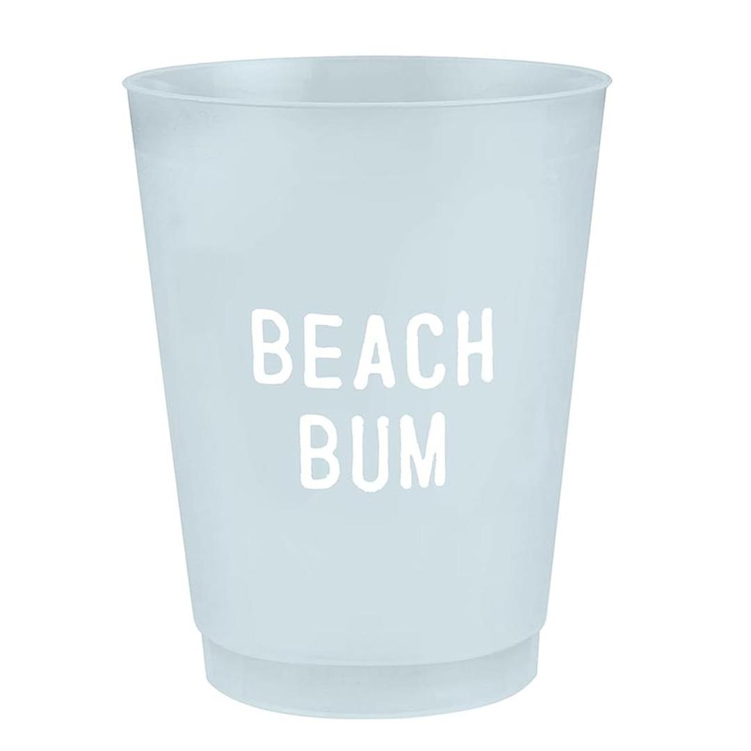 Santa Barbara Design Studio Party Cups Face to Face Designs BPA-Free Plastic Frost Cups, 16-Ounces, Beach Bum, 8-Count
