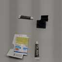 Shower Head Holder All Meta lHandheld Shower Wand Bracket Adhesive Shower Wall Mount Holder Brass Shower Spray Holder Black, Drill Free Glue Installation