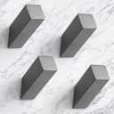 NINETREX Towel Hooks Grey SUS304 Stainless Steel 4 Pack Heavy Duty Modern Wall Hooks Robe Hook for Bathroom Livingroom Hotel Style Wall Mounted