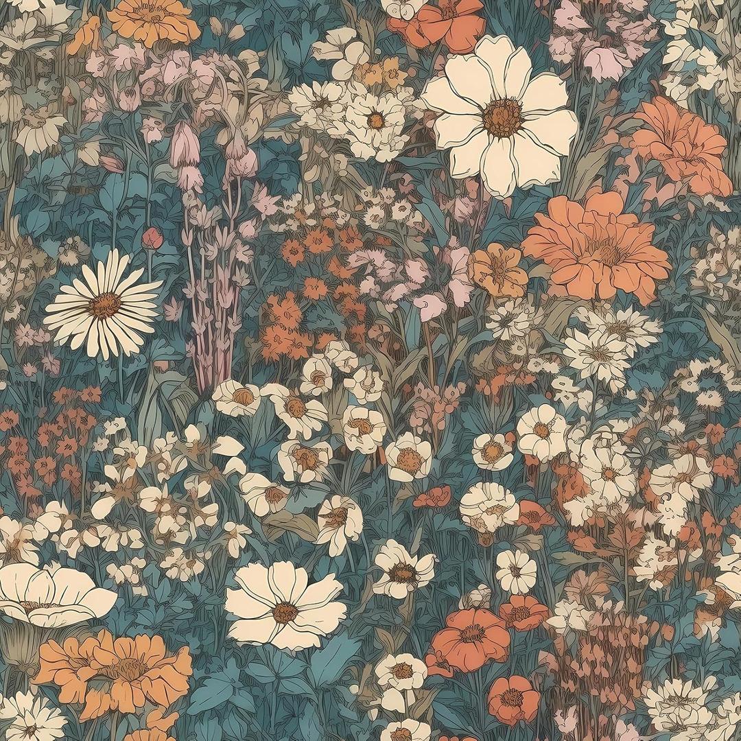 Livelynine 17.5x276 Botanical Peel and Stick Wallpaper Vintage Floral Contact Paper Drawer Liner Self Adhesive Moody Dark Green Blue Teal Antique Floral Wall Paper for Living Room Kitchen Bathroom