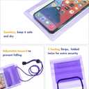 Flutesan 50 Pack Clear Waterproof Phone Pouch Universal Waterproof Phone Case Waterproof Pouch Dry Bag with Lanyard for Water Games Protect (Multi)