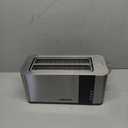Mueller UltraToast Full Stainless Steel Toaster 4 Slice, Long Extra-Wide Slots for Bagels and Waffles, 6 Browning Levels, LED Display, Cancel/Defrost/Reheat Functions & Removable Tray, Kitchen Gadgets