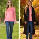 Womens Long Sleeve Thermal Shirts, 2025 Fall Winter Crew Neck Shirt for Women, Stretch Basic Tight Long Sleeve Underwear Tops (Pink, M)