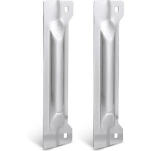 Landhoow 2 Pcs 3" x 11" Latch Guard Plate Cover Electroplated Carbon Steel Door Latch Cover Protector Door Security Strike Plate Against Forced Entry Easy to Install for Outswinging Doors