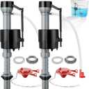 Saillong 2 Sets Toilet Float Replacement Kit, Universal Toilet Flusher Replacement Kit and 2 Inch Flapper Replacements, High Performance Tank Water Control and Fill Valve