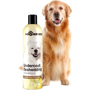 Wagzer Highly Concentrated 16oz Dog Shampoo | Makes up to 3.2 Gallons | Coconut-Based with Vitamin E, Omega 3 & 6 | Nourishes Coat, Reduces Excess Shedding | Made in USA for All Dog Breeds