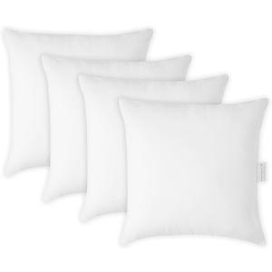 LANE LINEN 16x16 Throw Pillow Insert - Set of 4 White Inserts for Decorative Pillow Covers for Bed, Decorative Pillows for Bed, Couch Pillows, Throw Pillows for Couch