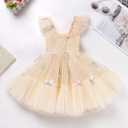 IMEKIS Toddler Girls Strawberry Floral Tulle Birthday Dress Elastic Back Summer Casual Party Dresses