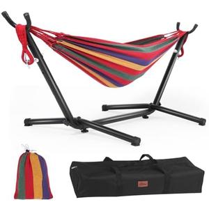 Amazon.com : Goutime Children's Hammock with Stand, 220 lb Capacity, with Portable Carrying Bag, Kids Hammocks for Indoor, Outdoor, Patio, Deck, Yard, Beach (Red) : Patio, Lawn & Garden