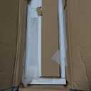 RiverRidge Monroe Two-Door Floor Storage Cabinet - Bathroom Storage Cabinet with Adjustable Shelves - Soft-Close Doors White Finish with Matte Black Handles