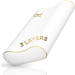 Memory Foam Pillow, King Cervical Pillow for Neck Pain, Contour Pillow, Neck and Shoulder Pain, Side Sleeper, Back and Stomach Sleeper (King 31 x 14 x 5")
