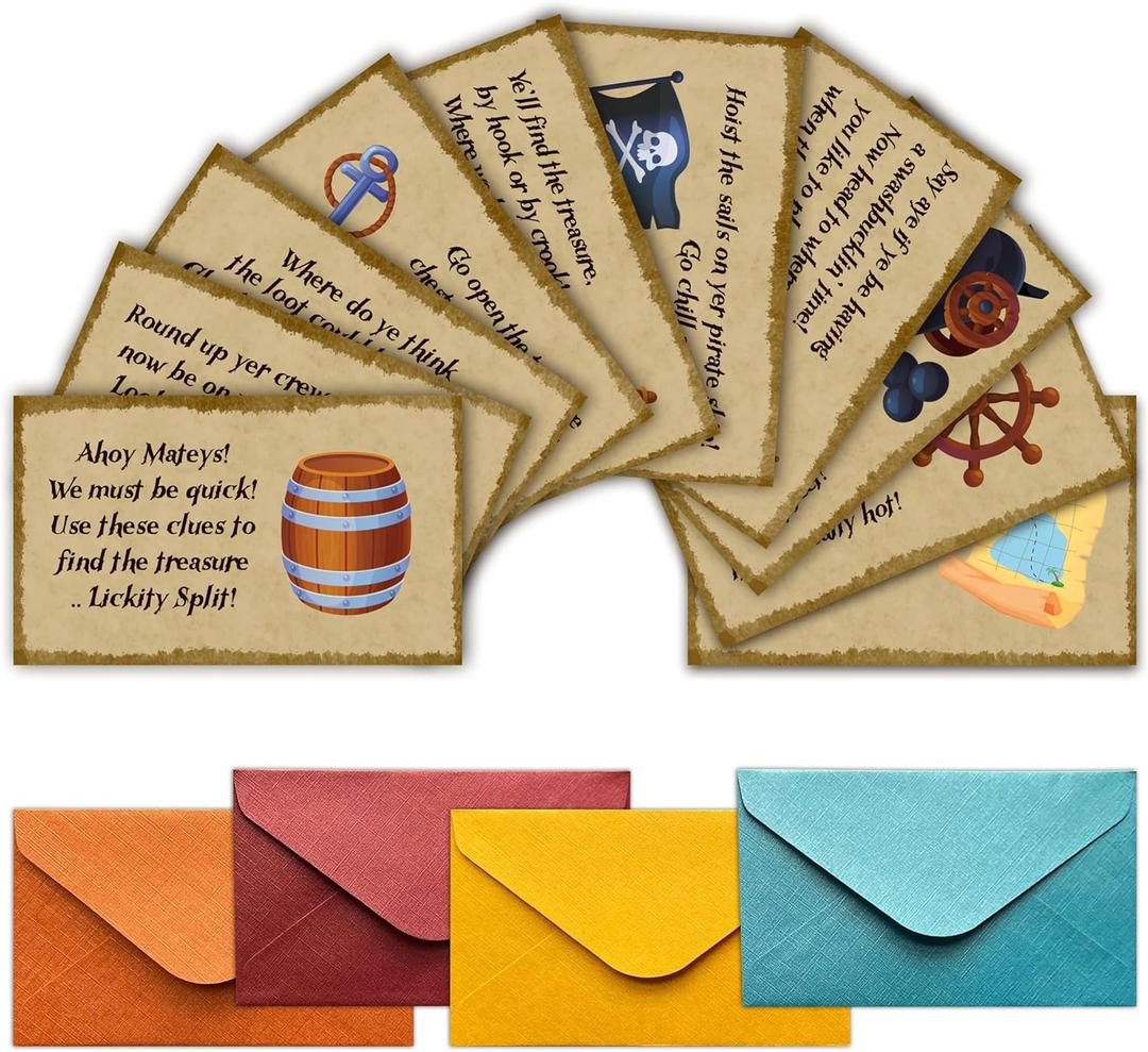 5 x Halloween Scavenger Hunt Game, Halloween Games for Family Treasure Riddle Hunt Game Activities, Halloween Indoor Outdoor Party Games Supplies Activities for Family Friends Gamer, A001