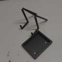 Shimeyao Metal Display Easel Stand 6 x 4 x 3 Inch Black Tabletop Easel Stand Modern Abstract Tabletop Display Holder for Books Plate Photo Frame Artwork Record Albums
