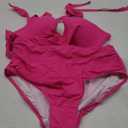 High Waisted Underwire Bikini Sets - Women 2025 Two Piece Swimsuits Halter Bathing Suits with Tummy Control Bottom L