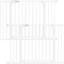 Babelio Baby Gate, 29-48 Inch Auto Close Pet Gate PressGuard P7, Easy Install Pressure-Mounted Safety Gate, Extra Wide Pet Gate for Stairs and Doorways, 2 Pack White