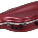 Crossrock ABS Cello Case for 4/4 & 3/4 Size | Wine Red Velvet Interior, Molded Hardshell with Wheels, Lock, Dual Bow Holders & Backpack Straps-Dark Red (CRA862CEFDR)