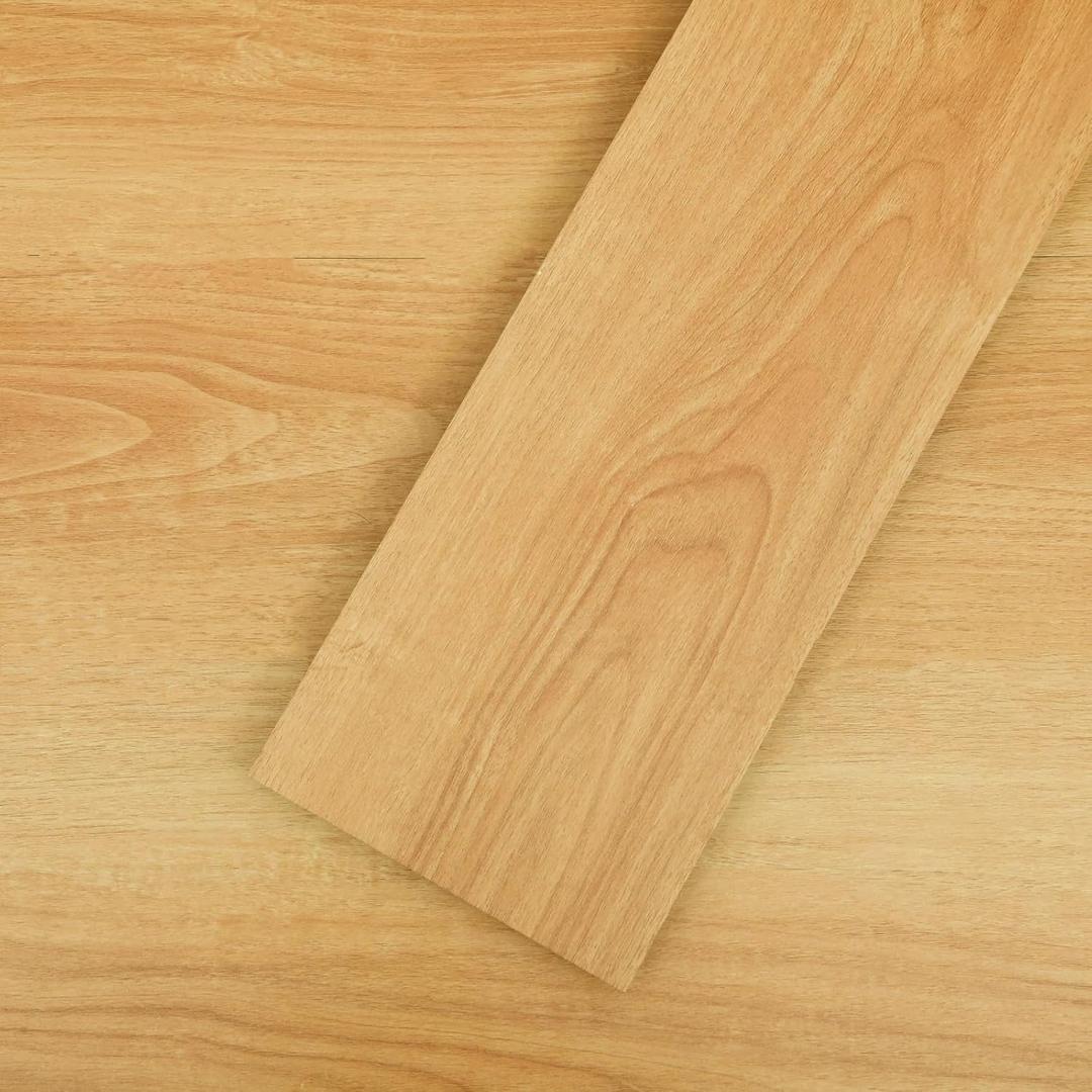MULGREAT Peel and Stick Floor Tile, 54 Sq.Ft Waterproof Vinyl Flooring, 36 Pieces Wood-Look Self Adhesive Luxury Vinyl Plank Flooring for DIY Bathroom Laundry Bedroom RV Kitchen (Warm Oak)