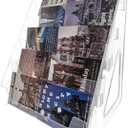 5 Tier Trading Card Display StandClear Display Shelf Desktop for Postcards,Holidays Cards, Baseball Basketball Sports Graded Card Display Stand,Tool-Free Snap-Fit Assembly