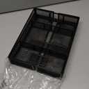 Marbrasse Expandable Desk Drawer Organizer, Mesh Drawer Organizer Tray with 10 Adjustable Compartments, Desk Organizers and Accessories, 5 Dividers Drawer for Office Supplies, Makeup & Vanity (Black)