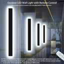 Upgraded 31inch 2pcs Modern Outdoor Wall Light,4.33 Inch Wide Dimmable Linear Outdoor Wall Sconce Waterproof Ip65,Black LED Long Outdoor Lights for Garage Front Door Exterior Wall Lights