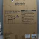keny 36" Extra Tall Baby Gate for Stairs, 29"-42.5" Wide Auto Close Dog Gate, Pressure Mounted Easy Walk Through Pet Gate for Doorways, Durable Safety Stair Gate, White