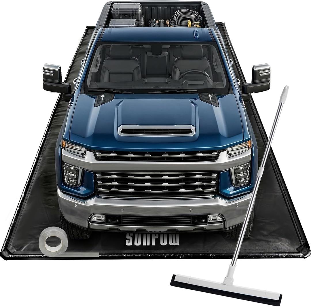 SUNPOW Containment Mat(8'6" x 22'), Includes Squeegee and Reflective Tape