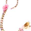 Party Chili Long Hair Princess Hairpiece Long 29" Cosplay Braided Wigs for Girls Princess Dress Up Accessories (Rapunzel Headband)