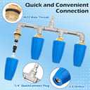 4-in-1 Turbo Nozzle Pressure Washer 4000 PSI 360 Rotating Turbo Nozzle with 1/4 Quick Connector 2.5 Orifice Quadruple Tips