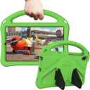 Kids Case for TCL Tab 8 LE Tablet 2023 Released, Children Friendly EVA Foam Protective Stand Handle Cover for TCL Tab 8 LE (Model: 9137W)/ TCL Tab 8 WiFi (Model: 9132X) - Green