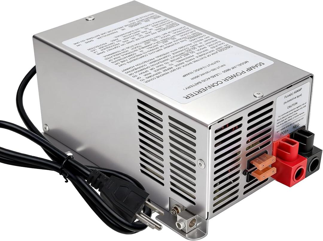 2026 Upgrade WF-9855,55 Amp RV Power Converter for Lithium Battery,Compatible with WF-9855,WF-9855-AD,WF-9855-AD-CB&Other WF-9800 Series Power Converter