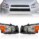 Left and Right Side Headlight Assembly Replacement for RAV4 2009 2010 2021 2022 Driver and Passenger Side Headlight Replacement for 8117042480-PFM 8113042480-PFM